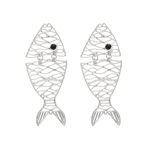 Xuancai Ohrstecker/Halskette Fischform Ohrstecker/Halsketten Damen Ohrringe/Halsketten Legierung Party Schmuck Zubehör Fisch Anhänger Halskette für Frauen, Silver, Wie beschrieben, Wie beschrieben Xuancai Ohrstecker/Halskette Fischform Ohrstecker/Halsketten Damen Ohrringe/Halsketten Legierung Party Schmuck Zubehör Fisch Anhänger Halskette für Frauen, Silver, Wie beschrieben, Wie beschrieben von Xuancai