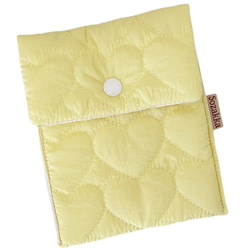 Xuancai Periodenbeutel Damenbinden Aufbewahrungstasche Menstruationspad Tasche Tampon Pad Halter Tragbare Tamponbeutel Stillunterlage Halter Tampons Halter für Geldbörse, gelb, Einheitsgröße von Xuancai