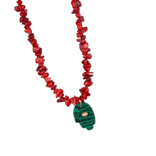 Xuancai Stilvolle Fatima-Handkette, symbolisiert Schutz und Glück in elegantem Ton mit robusten Natursteinen, schützende Symbol-Halskette, Einheitsgröße, Wie beschrieben, Wie beschrieben von Xuancai