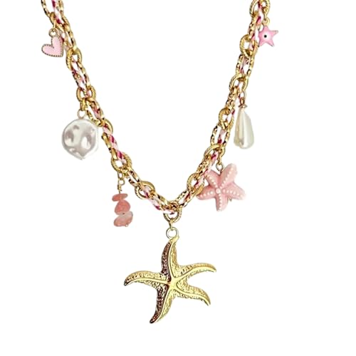 Xuancai Stilvolle Halskette mit Anhänger, verstellbare Kordelkette, Edelstahl-Textur, geeignet für passende lässige Outfits, trendige Kordelkette, Einheitsgröße, Wie beschrieben, Wie beschrieben von Xuancai