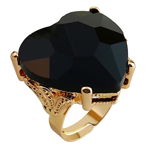 Xuancai Verstellbare Ringe zum Öffnen in Herzform, süßer Hochzeitsschmuck, Legierung, Schmuck für Damen und Mädchen, Herz, verstellbar, Einheitsgröße, Wie beschrieben, Wie beschrieben von Xuancai