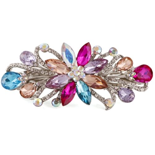 Zarter Fascinator für Damen, mit Strasssteinen, Blume, Kopfbedeckung für Mädchen, zartes Haar-Accessoire, 1920er-Jahre-Haarspange von Xuancai