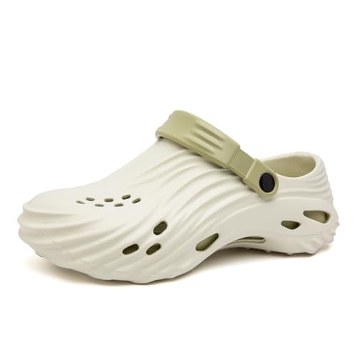 Clogs Herren Kinder Pantoletten Sommer Hausschuhe Clogs & Pantoletten für Damen Strand Sandalen Unisex Gartenschuhe mit Fußbett aus Weichem (Grün 3,44) von Xuanke