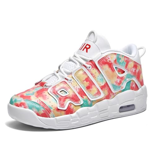 Sneaker Herren Damen Retro Skateboardschuhe Laufschuhe Turnschuhe mit Luftpolster Walkingschuhe Studenten Anti-Rutsch leichter Jungen Mädchen Basketballschuhe modisch Sportschuhe (Mehrfarbig 3,40) von Xuanke