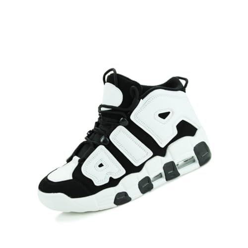 Sneaker Herren Damen Retro Skateboardschuhe Laufschuhe Turnschuhe mit Luftpolster Walkingschuhe Studenten Anti-Rutsch leichter Jungen Mädchen Basketballschuhe modisch Sportschuhe (Schwarz Weiß 2,44) von Xuanke