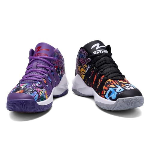 Xuanke Sneaker Herren Damen Retro Skateboardschuhe Laufschuhe Turnschuhe mit Luftpolster Walkingschuhe Studenten Anti-Rutsch Leichter Jungen Mädchen Basketballschuhe modisch Sportschuhe (S L 5,36) von Xuanke