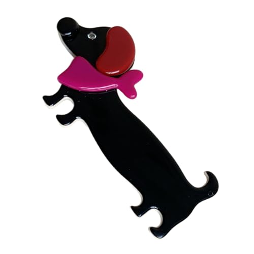 Beliebte Acetat-Dackel-Haarspange, lustige Wurst-/Hunde-Haarspange für alle Altersgruppen, schöne Haarspangen, seitliches Haar-Styling-Clip von Xuanxi
