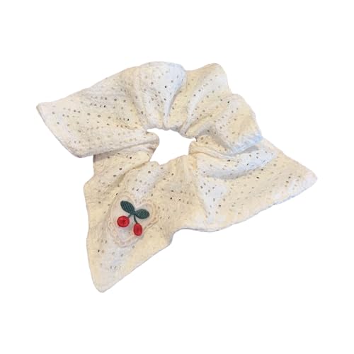 Elegante Haargummis mit blauen Kirschen für niedrigen Pferdeschwanz, Frisuren für modische Frauen von Xuanxi