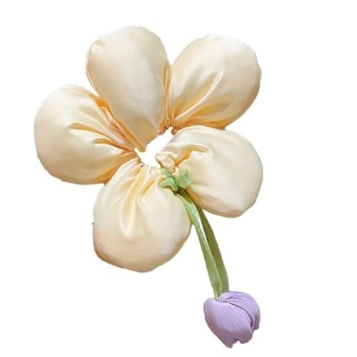 Haargummi in Blumenform, elastisch, für Kinder, Stoffschleifen, Pferdeschwanz-Halter, Kinderzubehör von Xuanxi