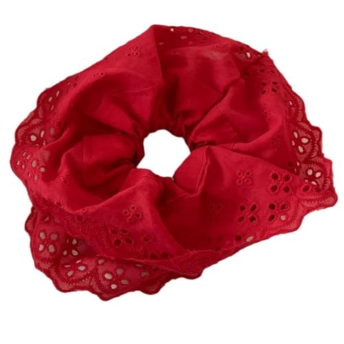 Spitzen-Haargummis für Damen, groß, elastisch, auffällig, französische Haargummis, Pferdeschwanz-Halter von Xuanxi