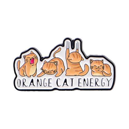 Stilvolle Cartoon-Katzen-Brosche, Schmuck-Accessoire für Freizeitkleidung, Party-Outfits, Teenager und Erwachsene, leichtes Design, Alphabet, Tier-Anstecknadel von Xuanxi