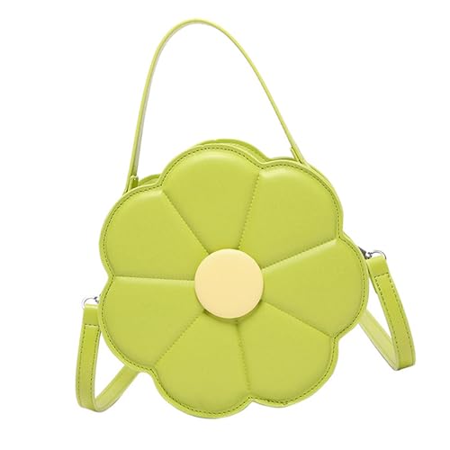 Xuanxi Auffällige Umhängetasche, zarte Blumenform, Schultertaschen, PU-Leder, lässige Handtasche für Büro und Reisen, modisches Accessoire für Damen, grün, One Size Xuanxi Auffällige Umhängetasche, zarte Blumenform, Schultertaschen, PU-Leder, lässige Handtasche für Büro und Reisen, modisches Accessoire für Damen, grün, One Size von Xuanxi