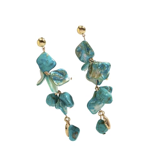 Xuanxi Eleganter Strand-Schmuck, Perlglanz-Muschel-Anhänger, Halskette, Ohrringe für Freizeitausflüge und Reisen, leichter Muschelanhänger, Einheitsgröße, Wie beschrieben, Wie beschrieben von Xuanxi