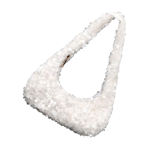 Xuanxi Glitzernde Unterarm-Umhängetasche, verschleißfest, Polyester, Glitzer, Geldbörse, lässige Abendtasche für Party, Ausgehen, praktische Polyester-Abendtasche von Xuanxi