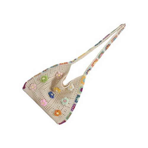 Xuanxi Häkeltasche aus Netzstoff, Strandtasche, Strick, Sommer, Handtasche, Urlaub, Schulter für Damen, modisch, Crossbody, gehäkelt, für Damen, B, One Size Xuanxi Häkeltasche aus Netzstoff, Strandtasche, Strick, Sommer, Handtasche, Urlaub, Schulter für Damen, modisch, Crossbody, gehäkelt, für Damen, B, One Size von Xuanxi