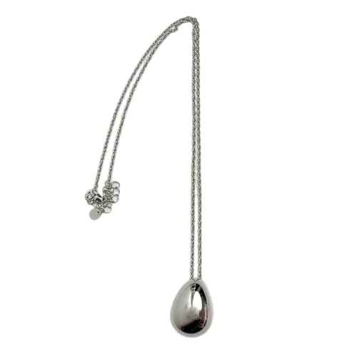 Xuanxi Halskette, stilvoller Wassertropfen-Anhänger, einfache glatte Wassertropfen-Anhänger, Halskette, Verzierung, auffälliges Hals-Accessoire, M, Metall von Xuanxi