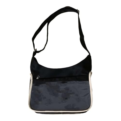 Xuanxi Itabag Umhängetasche für japanische Schulmädchen, großes Fassungsvermögen, transparentes Fenster, Anime-Anstecknadel, Crossbody-Tasche, mit Reißverschluss, modische Itabag-Handtasche, Schwarz Xuanxi Itabag Umhängetasche für japanische Schulmädchen, großes Fassungsvermögen, transparentes Fenster, Anime-Anstecknadel, Crossbody-Tasche, mit Reißverschluss, modische Itabag-Handtasche, Schwarz von Xuanxi