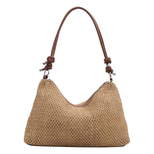 Xuanxi Stilvolle gewebte Strandtasche, leichte und praktische Handtasche, Umhängetasche, lässige Crossbody-Tasche für Einkaufen oder Reisen, Strand, dunkelbraun, One Size Xuanxi Stilvolle gewebte Strandtasche, leichte und praktische Handtasche, Umhängetasche, lässige Crossbody-Tasche für Einkaufen oder Reisen, Strand, dunkelbraun, One Size von Xuanxi