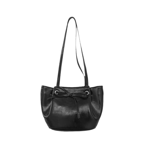 Xuanxi Unterarmtasche aus PU-Leder für Damen, süße Schleife, einfarbig, große Kapazität, Umhängetasche, Handtasche für Einkaufen, Reisen, Arbeit, süße Schleife, Schulter, Schwarz , One Size Xuanxi Unterarmtasche aus PU-Leder für Damen, süße Schleife, einfarbig, große Kapazität, Umhängetasche, Handtasche für Einkaufen, Reisen, Arbeit, süße Schleife, Schulter, Schwarz , One Size von Xuanxi