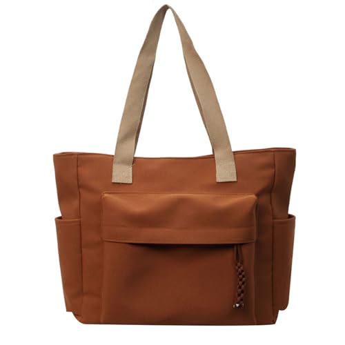 Xuanxi Vielseitige, einfarbige große Umhängetasche für Damen, geräumiger Tragegriff oben, Handtasche mit mehreren Taschen für den täglichen Gebrauch, vielseitige Tasche mit Tragegriff oben, coffee Xuanxi Vielseitige, einfarbige große Umhängetasche für Damen, geräumiger Tragegriff oben, Handtasche mit mehreren Taschen für den täglichen Gebrauch, vielseitige Tasche mit Tragegriff oben, coffee von Xuanxi