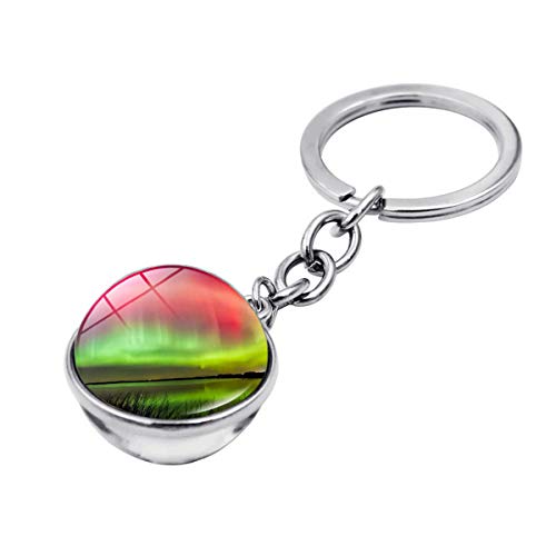 XueXian 2 pcs Schlüsselanhänger Nordlicht Schlüsselring Keychain Schmuck Geschenk für Damen und Herren(Color 12) von XueXian