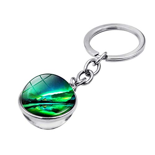 XueXian 2 pcs Schlüsselanhänger Nordlicht Schlüsselring Keychain Schmuck Geschenk für Damen und Herren(Color 5) von XueXian