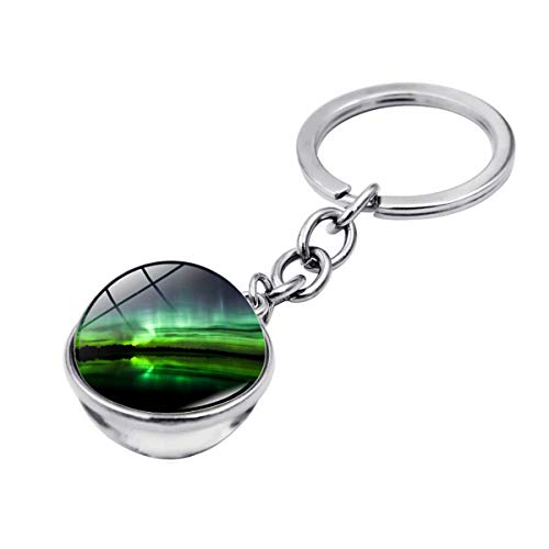 XueXian 2 pcs Schlüsselanhänger Nordlicht Schlüsselring Keychain Schmuck Geschenk für Damen und Herren(Color 9) von XueXian