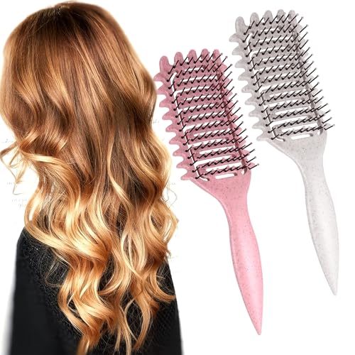 Lockige Haarbürste zum Definieren und Entwirren – Stylingkamm für Damen und Herren, 2 Stück Lockige Haarbürste zum Definieren und Entwirren – Stylingkamm für Damen und Herren, 2 Stück von Xujinsongg
