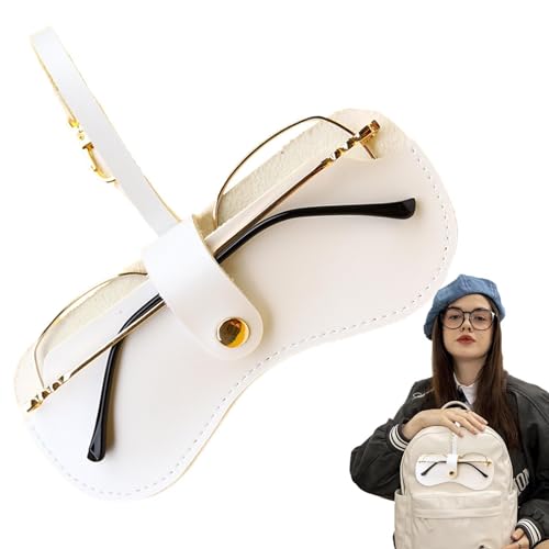 Xujuika Modischer Sonnenbrillen Halter Weiches PU-Leder | Premium Sonnenbrillen Schutzetui | Leder Tragbare Sonnenbrillen Tasche | Weiches Brillenetui Für Damen Und Herren von Xujuika