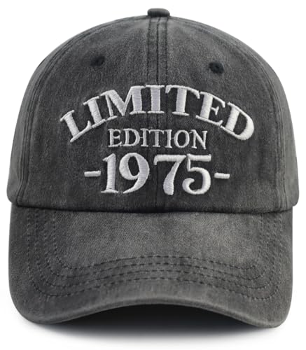 Xullaxth 49. Geburtstag Dekorationen für Männer Frauen Limited Edition 1975 Party Dekorationen Hut Verstellbar Bestickt 49 Jahre alt Geburtstag Baseball Cap von Xullaxth