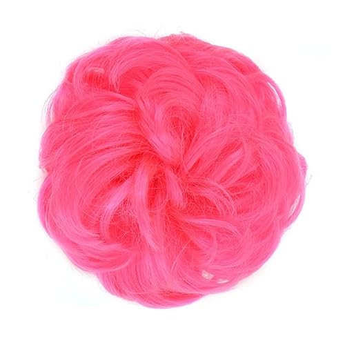 Haarknoten (1/2 Stück) Dutt-Pferdeschwanz-Haarverlängerungen for Frauen, Mädchen, Kinder, synthetische lockige Donut-Chignon-Haarteile, elastisches Haarband, Hochsteckfrisur, Chignon, flauschiges, uno von Xumh2024-3