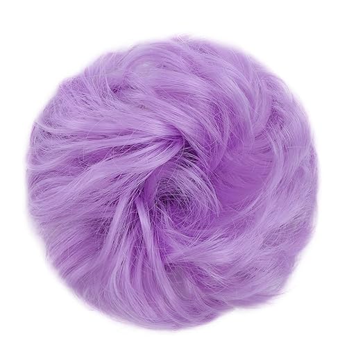 Haarknoten Donut-Haarknoten for Damen und Mädchen, lockiges gewelltes synthetisches Chignon-Haarteil mit Gummiband, unordentliche Haarknoten-Erweiterungen Haarschmuck Damen (Color : 2403) von Xumh2024-3