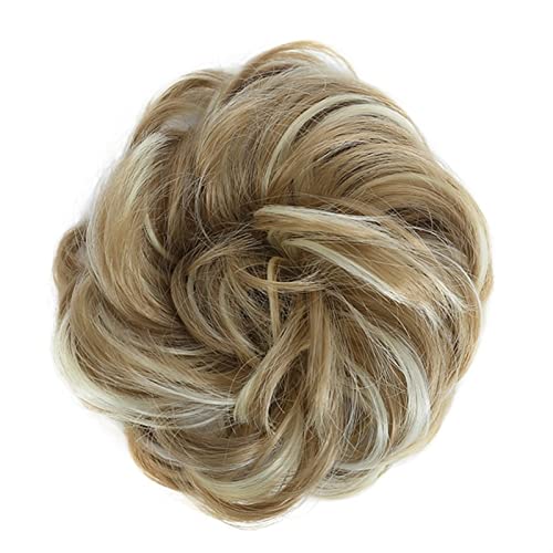 Haarknoten Scrunchies Chignon Curly Pferdeschwanz Haarteile Haar Messy Bun Haargummis mit elastischem Gummiband Synthetische Chignon Haarverlängerung for Frauen Haarschmuck Damen (Color : 14H613) von Xumh2024-3