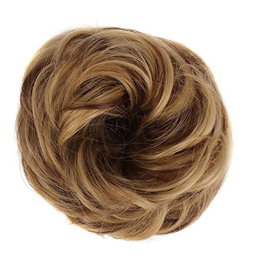 Haarknoten Scrunchies Chignon Curly Pferdeschwanz Haarteile Haar Messy Bun Haargummis mit elastischem Gummiband Synthetische Chignon Haarverlängerung for Frauen Haarschmuck Damen (Color : 22H10) von Xumh2024-3