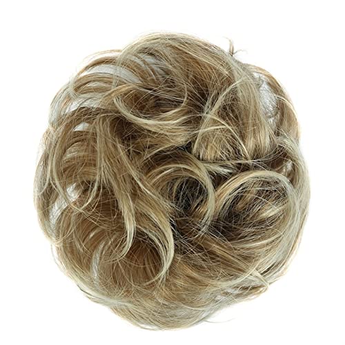 Haarknoten Scrunchies Chignon Curly Pferdeschwanz Haarteile Haar Messy Bun Haargummis mit elastischem Gummiband Synthetische Chignon Haarverlängerung for Frauen Haarschmuck Damen (Color : 6T88) von Xumh2024-3