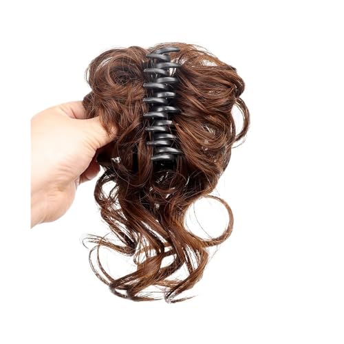 Haarknoten Synthetische Klaue Clip-on Haarknoten Chignon unordentliche lockige Haare Perücken gefälschte Haarteile for Frauen Haarnadeln schwarz Gold Haarverlängerungen Haarschmuck Damen(Size:1Pcs-01) von Xumh2024-3