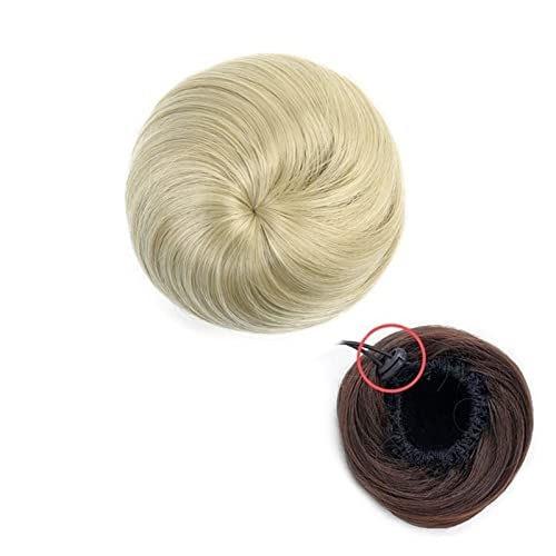 Haarknoten Synthetischer Haarknoten, gerader Chignon, Hochsteckfrisur, Donut-Chignon-Haarteil, synthetischer Kordelzug, gefälschter Ballett-Dutt for Frauen und Mädchen Haarschmuck Damen (Color : 007 von Xumh2024-3