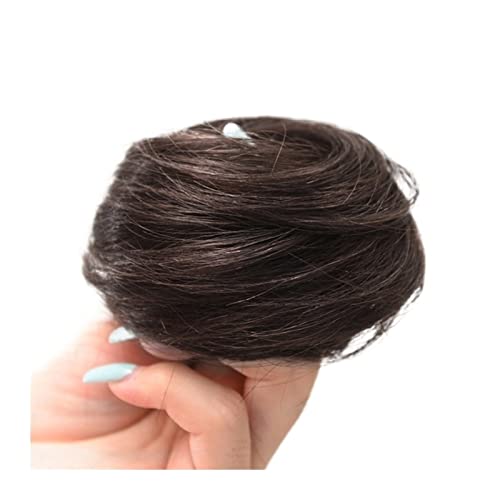 Haarknoten Tousled Updo Messy Bun Haarteil Synthetischer Scrunchie Haarknoten Donut Chignons Scrunchy mit elastischem Gummiband for Frauen Hochzeitsfeier Haarteil Haarschmuck Damen (Color : 001) von Xumh2024-3