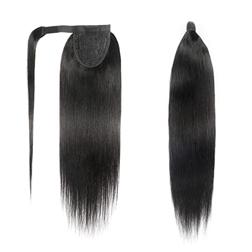 Pferdeschwanzverlängerung 10-30 Zoll Echthaar Pferdeschwanz Glatt Malaysia Wrap Around Clip in Pferdeschwanz Haarverlängerungen Remy Echthaar Pferdeschwanz Haarteil for Frauen Pferdeschwanz Extensions von Xumh2024-3