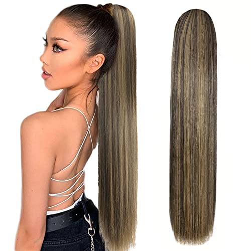 Pferdeschwanzverlängerung Extensions for Frauen, hitzebeständig, Kunsthaar, synthetischer langer, gerader Pferdeschwanz, Kordelzug, Pferdeschwanz, Clip-in-Haar Pferdeschwanz Extensions(Color:P4-27,Siz Pferdeschwanzverlängerung Extensions for Frauen, hitzebeständig, Kunsthaar, synthetischer langer, gerader Pferdeschwanz, Kordelzug, Pferdeschwanz, Clip-in-Haar Pferdeschwanz Extensions(Color:P4-27,Siz von Xumh2024-3