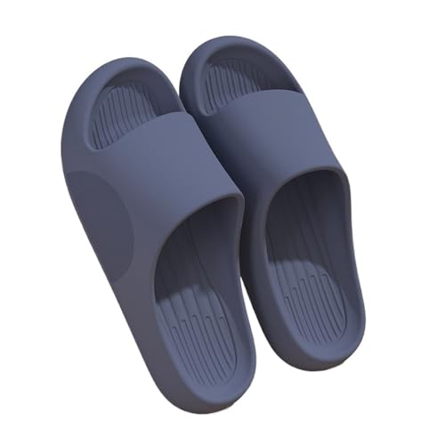 Xumh2024-3 Badelatschen Wolkenschuhe Männer Badezimmer Hausschuhe Weiche rutschfeste Duschsandalen Herren Indoor Home House Strandschuhe Hausschuhe Sommer(Blue,48-49) von Xumh2024-3