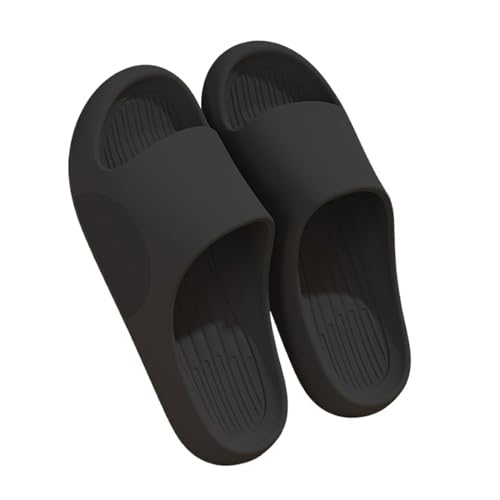 Xumh2024-3 Badelatschen Wolkenschuhe Männer Badezimmer Hausschuhe Weiche rutschfeste Duschsandalen Herren Indoor Home House Strandschuhe Hausschuhe Sommer(Schwarz,50-51) von Xumh2024-3