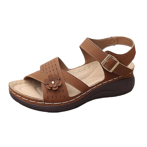 Xumi Lila Damen Sandalen Flache Keilsandaletten Blume Frauen Sommer Elegante Leichte und Bequeme Vintage Mode Sommerschuhe Offene Zehenpartie Rutschfeste Outdoor dicken Sohlen Schuhe 2025 Xumi Lila Damen Sandalen Flache Keilsandaletten Blume Frauen Sommer Elegante Leichte und Bequeme Vintage Mode Sommerschuhe Offene Zehenpartie Rutschfeste Outdoor dicken Sohlen Schuhe 2025 von Xumilala