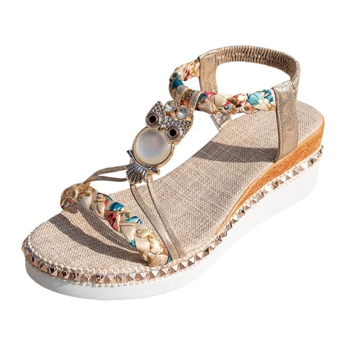 Xumilala Damen Bohemian Sandalen Keilsandalen Modischer Frauen Sommer Klett Leichte Bequeme Mode dicke Sohle erhöhtes Gummiband hohle lässige Plateau Schuhe Offene Zehenpartie Schuhe 2025 Xumilala Damen Bohemian Sandalen Keilsandalen Modischer Frauen Sommer Klett Leichte Bequeme Mode dicke Sohle erhöhtes Gummiband hohle lässige Plateau Schuhe Offene Zehenpartie Schuhe 2025 von Xumilala