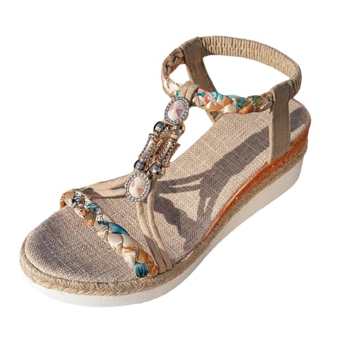 Xumilala Damen Bohemian Sandalen dicken Sohlen modische lässige Frauen Sommer Elegante Leichte und Bequeme Mode geflochtenem Riemen und hohlem Fischmaul Schuhe Offene Zehenpartie Schuhe 2025 Xumilala Damen Bohemian Sandalen dicken Sohlen modische lässige Frauen Sommer Elegante Leichte und Bequeme Mode geflochtenem Riemen und hohlem Fischmaul Schuhe Offene Zehenpartie Schuhe 2025 von Xumilala