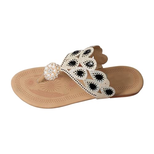 Xumilala Damen Flip Flops Flacher Sohle und Clip-Toe Modische und vielseitige neue Elegante Einfache und lässige Sommer Riemen Hausschuhe Schuhe Slides bequeme Strass Sandalen Pantoletten Slipper Xumilala Damen Flip Flops Flacher Sohle und Clip-Toe Modische und vielseitige neue Elegante Einfache und lässige Sommer Riemen Hausschuhe Schuhe Slides bequeme Strass Sandalen Pantoletten Slipper von Xumilala