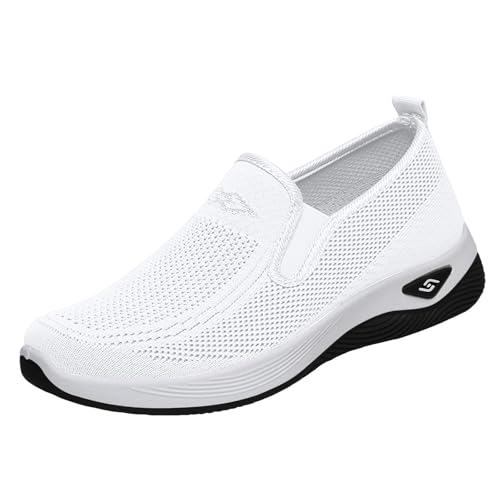 Xumilala Damen Mesh Slip on Sneaker Leichte Joggingschuhe mit weicher Sohle Komfort Casual Walkingschuhe Oberbekleidung Atmungsaktiv Sportschuhe von Xumilala