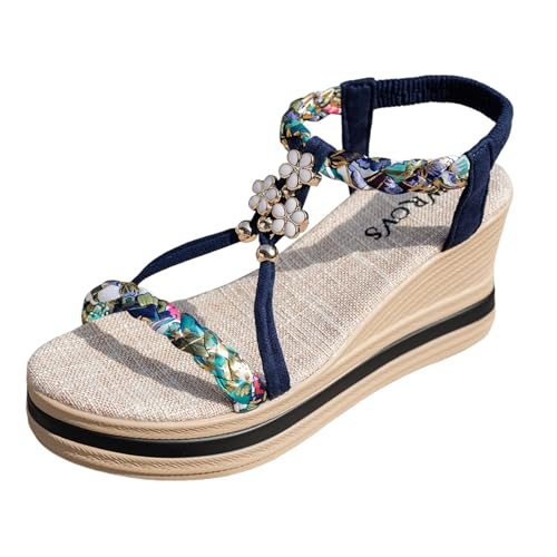 Xumilala Damen Sandalen Ethnischen stil neue strass perlen keilabsatz modische high heels dicken sohlen Sommer Elegante Leichte Bequeme Mode Geflochten Schuhe Offene Zehenpartie Schuhe 2025 Xumilala Damen Sandalen Ethnischen stil neue strass perlen keilabsatz modische high heels dicken sohlen Sommer Elegante Leichte Bequeme Mode Geflochten Schuhe Offene Zehenpartie Schuhe 2025 von Xumilala