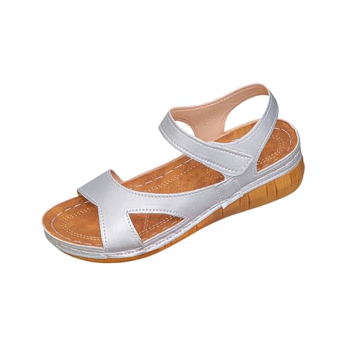 Xumilala Damen Sandalen Keilabsatz und dicker Sohle Frauen Sommer Elegante Fischmaul und Klettverschluss Leichte Bequeme Vintage Mode Offene Zehenpartie große Einteilige Strand Schuhe 2025 Xumilala Damen Sandalen Keilabsatz und dicker Sohle Frauen Sommer Elegante Fischmaul und Klettverschluss Leichte Bequeme Vintage Mode Offene Zehenpartie große Einteilige Strand Schuhe 2025 von Xumilala