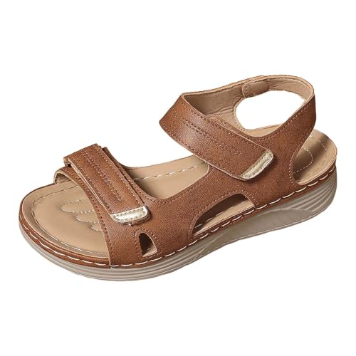 Xumilala Damen Sandalen Klettverschluss Weicher Sohle Hohl Modisch Freizeit und Sport Große Leder Frauen Sommer Bequeme Mode Sommerschuhe Offene Zehenpartie Rutschfeste Schuhe 2025 Xumilala Damen Sandalen Klettverschluss Weicher Sohle Hohl Modisch Freizeit und Sport Große Leder Frauen Sommer Bequeme Mode Sommerschuhe Offene Zehenpartie Rutschfeste Schuhe 2025 von Xumilala